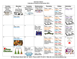 Monday - Dormann Library