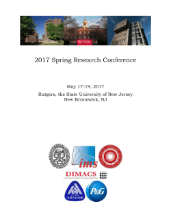 2012 Spring Research Conference - Department of Statistics and