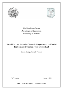 Social Identity, Attitudes Towards Cooperation, and Social