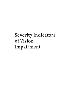 Severity Indicators of Vision Impairment
