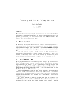 Convexity and The Art Gallery Theorem