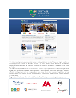 The Retail Development Academy exists to improve the global skill