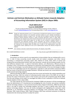 Intrinsic and Extrinsic Motivation as Attitude Factors towards