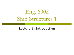 Eng. 6002 Ship Structures 1