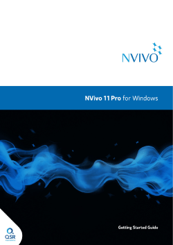 Getting Started Guide - NVivo Pro