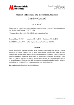 Market Efficiency and Technical Analysis Can they Coexist?