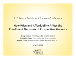 How Price and Affordability Affect the Enrollment Decisions of