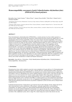 11.Hemocompatibility assessment of PDMAEMA.Cerda