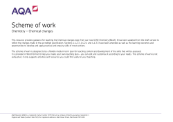 Scheme of work