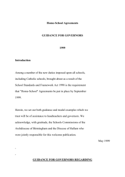 Example Home School Agreement Form