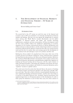 The development of financial markets and financial theory