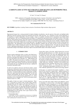 a group-lasso active set strategy for multiclass hyperspectral image