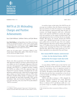 PB 14-13 NAFTA at 20: Misleading Charges and Positive