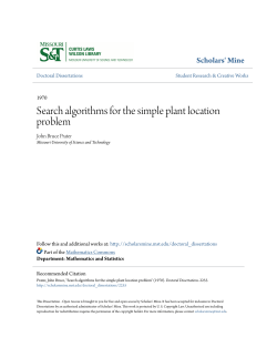 Search algorithms for the simple plant location problem