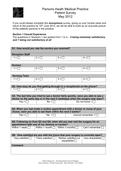 Q1 - Parsons Heath Medical Practice