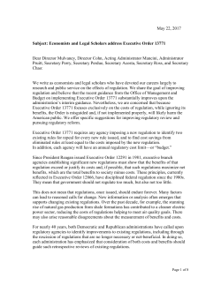 May 22, 2017 Subject: Economists and Legal Scholars address