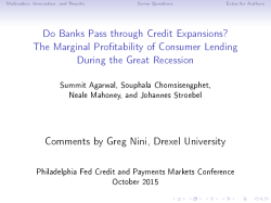Do Banks Pass through Credit Expansions? The Marginal Pro