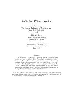 An Ex-Post Efficient Auction