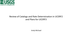 Review of Catalogs and Rate Determination in UCERF2 and Plans