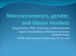 Macroeconomics, gender, and labour markets