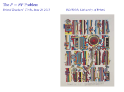 The P = NP Problem - University of Bristol