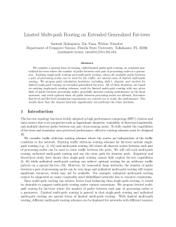 Limited Multi-path Routing on Extended Generalized Fat