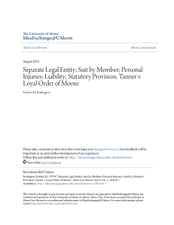 Separate Legal Entity - IdeaExchange@UAkron
