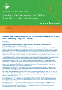 An Evidence-based Guide for Risk Assessment and Decision