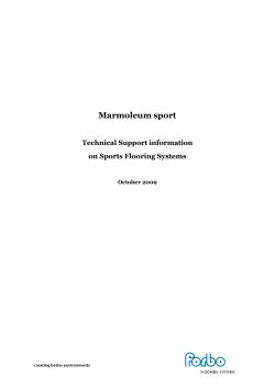 Technical Support Information On Sports Flooring Systems