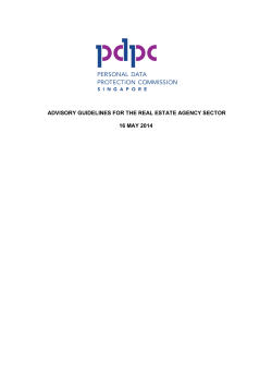 Advisory Guidelines for the Real Estate Agency Sector