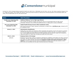 HCR Timeline - Cornerstone Municipal