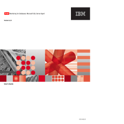 IBM Tivoli Monitoring for Databases: Microsoft SQL Server Agent