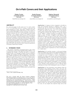 On k-Path Covers and their Applications