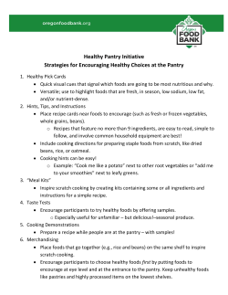Healthy Pantry Initiative Strategies for Encouraging Healthy Choices