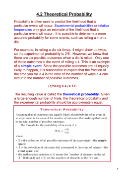 4.2 Theoretical Probability
