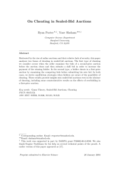 On Cheating in Sealed-Bid Auctions