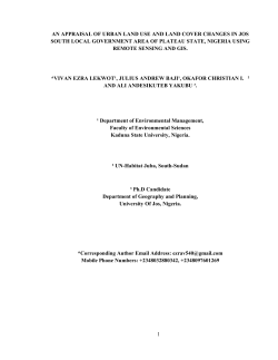 Keywords: Land use, Land cover, Changes