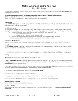 NACPT Tour Rules