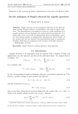 On the analogues of Szegő`s theorem for ergodic