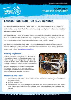 Ball Run Lesson Plan
