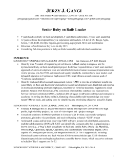 Résumé - Jerzy J. Gangi