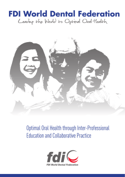 Leading the World to Optimal Oral Health