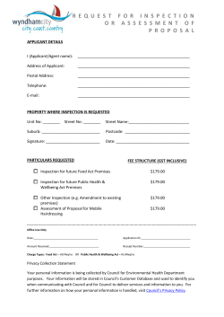 Application for Assessment of Food Premises Plans Form (Word