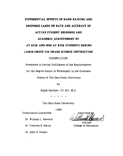 differential effects of hand raising and response cards on rate and
