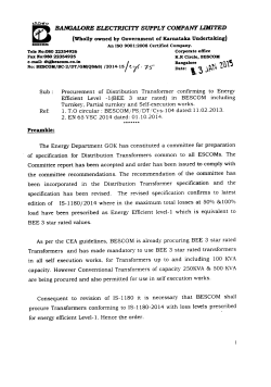 Procurement of Energy efficient level 1 -Distribution