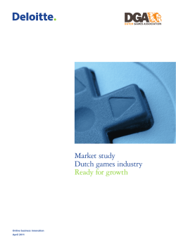Market study Dutch games industry Ready for growth