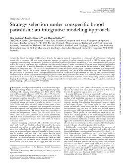 Strategy selection under conspecific brood parasitism: an