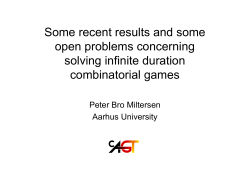 Some recent results and some open problems concerning solving