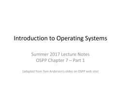OSPP: Scheduling