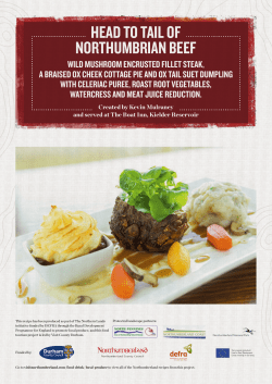 head to tail of northumbrian beef